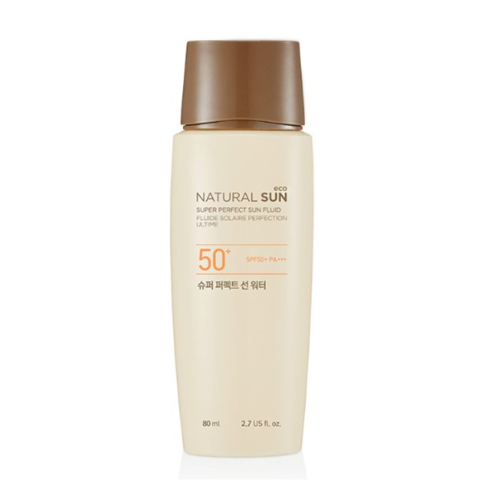 Sữa Chống Nắng Thefaceshop Natural Sun Eco Super Perfect Sun Fluid 50+ Pa+++ 80Ml