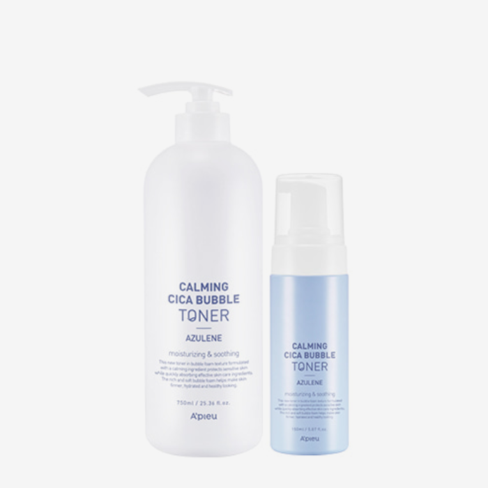 Nước Cân Bằng Làm Dịu Da A'pieu Calming Cica Bubble Toner Azulene 750Ml