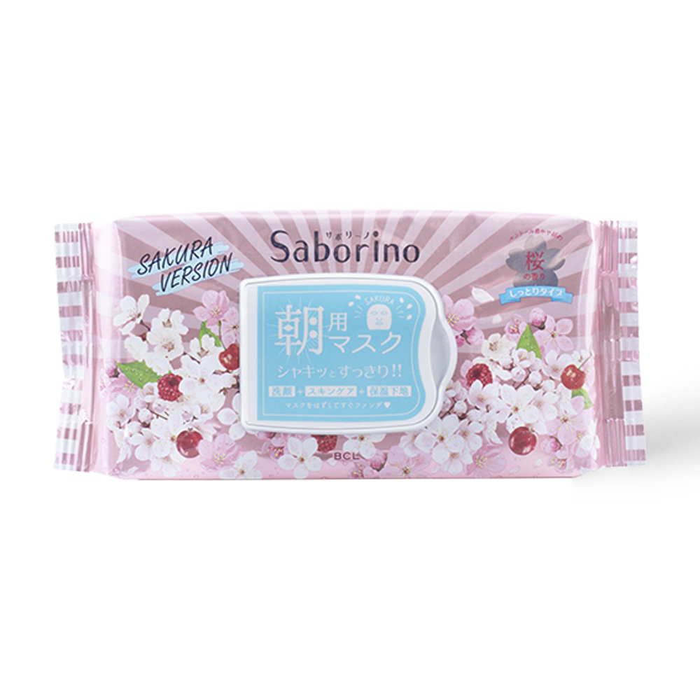Mặt Nạ Dưỡng Ẩm Buổi Sáng Hương Hoa Anh Đào Saborino Morning Facial Sheet Mask