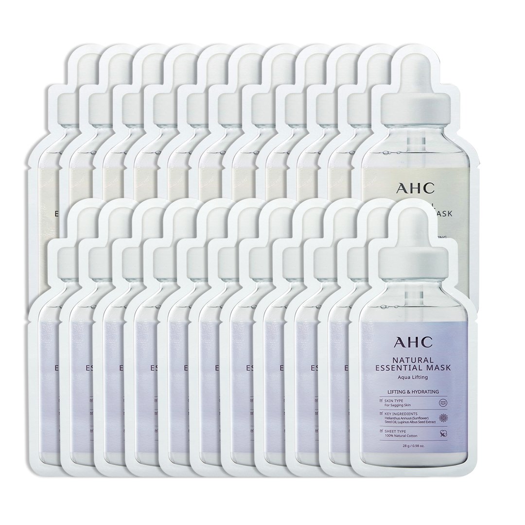 [11 Tặng 11] Combo 22 Miếng Mặt Nạ Làm Mềm Và Nâng Cơ Da Ahc Ahc Natural Essential