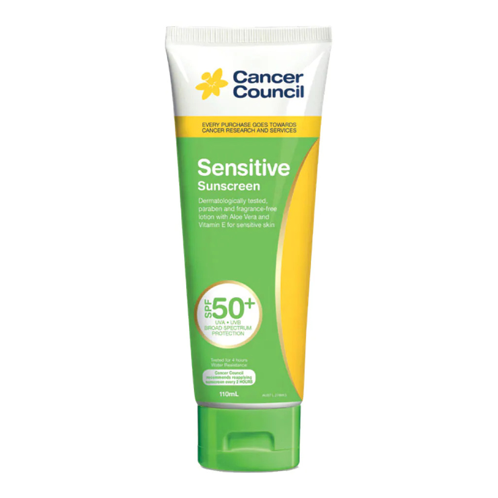 Kem Chống Nắng Cho Da Nhạy Cảm Cancer Council Sensitive Suncreen Spf50+ 110Ml