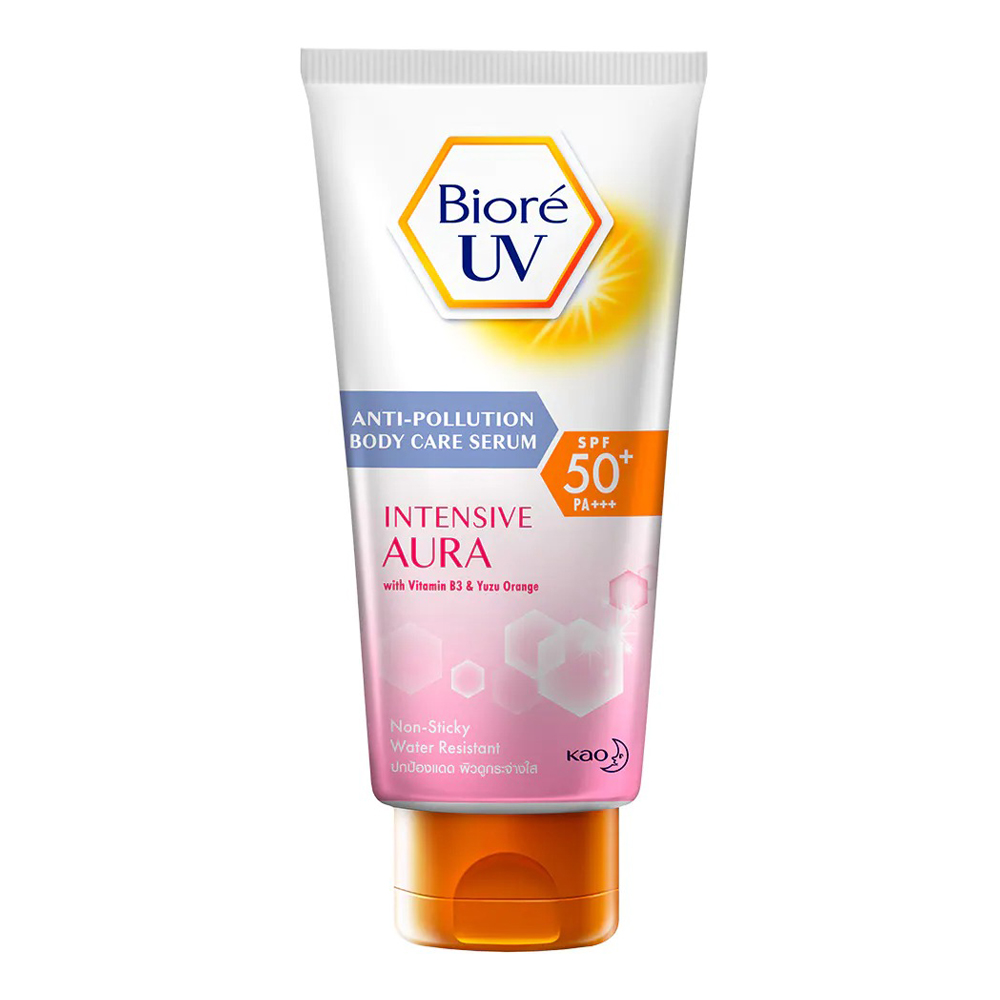 Serum Chống Nắng Dưỡng Thể Kháng Bụi Trắng Da Bioré Uv Anti Pollution Body Care Serum Aura 150Ml