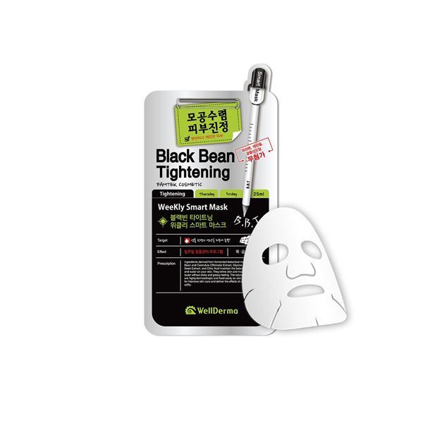 Mặt Nạ Giấy Wellderma Black Bean Tightening Weekly Smart Mask [Không Đổi Trả, Hsd Từ Tháng 10/2022 Đến Tháng 12/2022]