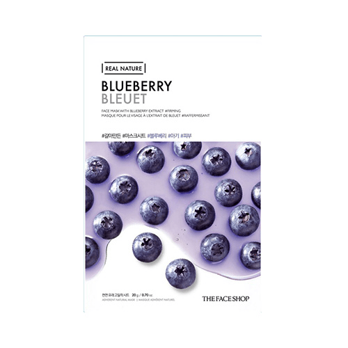 Mặt Nạ Giấy Làm Săn Chắc Da Thefaceshop Real Nature Blueberry 20G