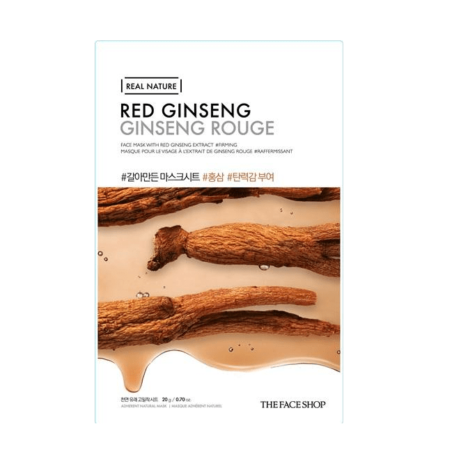 Mặt Nạ Giấy Tái Tạo Da Thefaceshop Real Nature Red Ginseng Face Mask