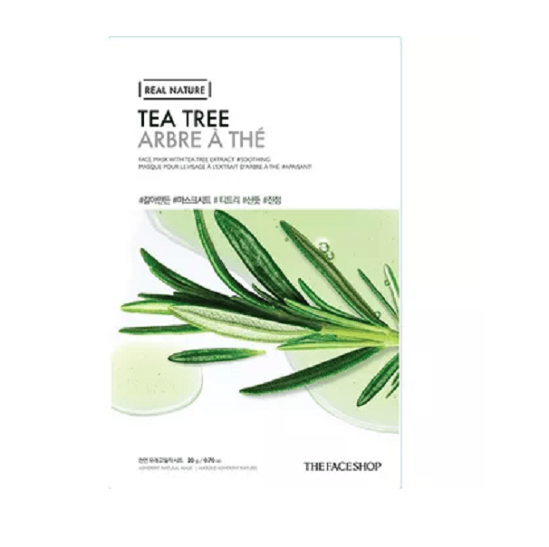 Mặt Nạ Giấy Thanh Lọc Da Thefaceshop Real Nature Tea Tree Face Mask (1Pc)