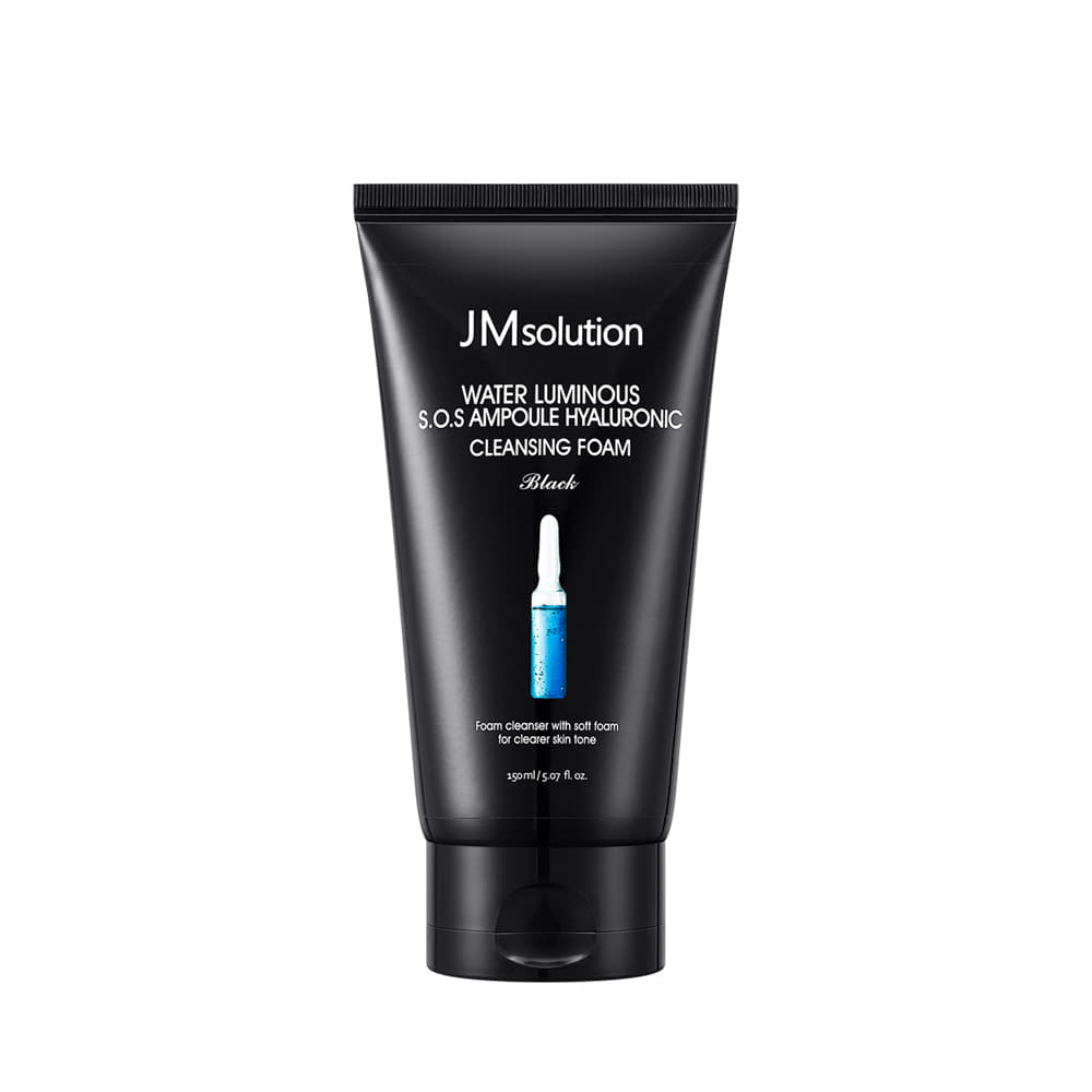 Sữa Rửa Mặt Cấp Ẩm Tức Thì Jmsolution Water Luminous S.o.s Ampoule Hyaluronic Cleansing Foam Black 150Ml