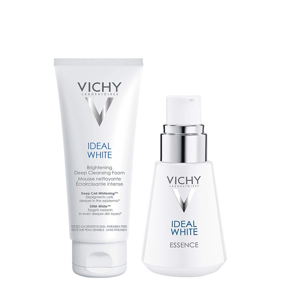 Bộ Dưỡng Trắng Và Thâm Nám Vichy Ideal White Brightening ( Sữa Rửa Mặt 100Ml + Essence 30Ml)