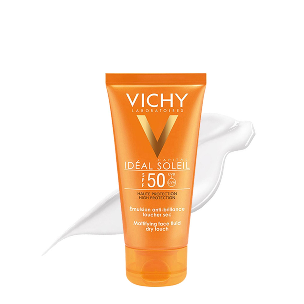 Kem Chống Nắng Vichy Ideal Soleil Mattifying Face Fluid Dry Touch Spf50 Pa+++ 50Ml