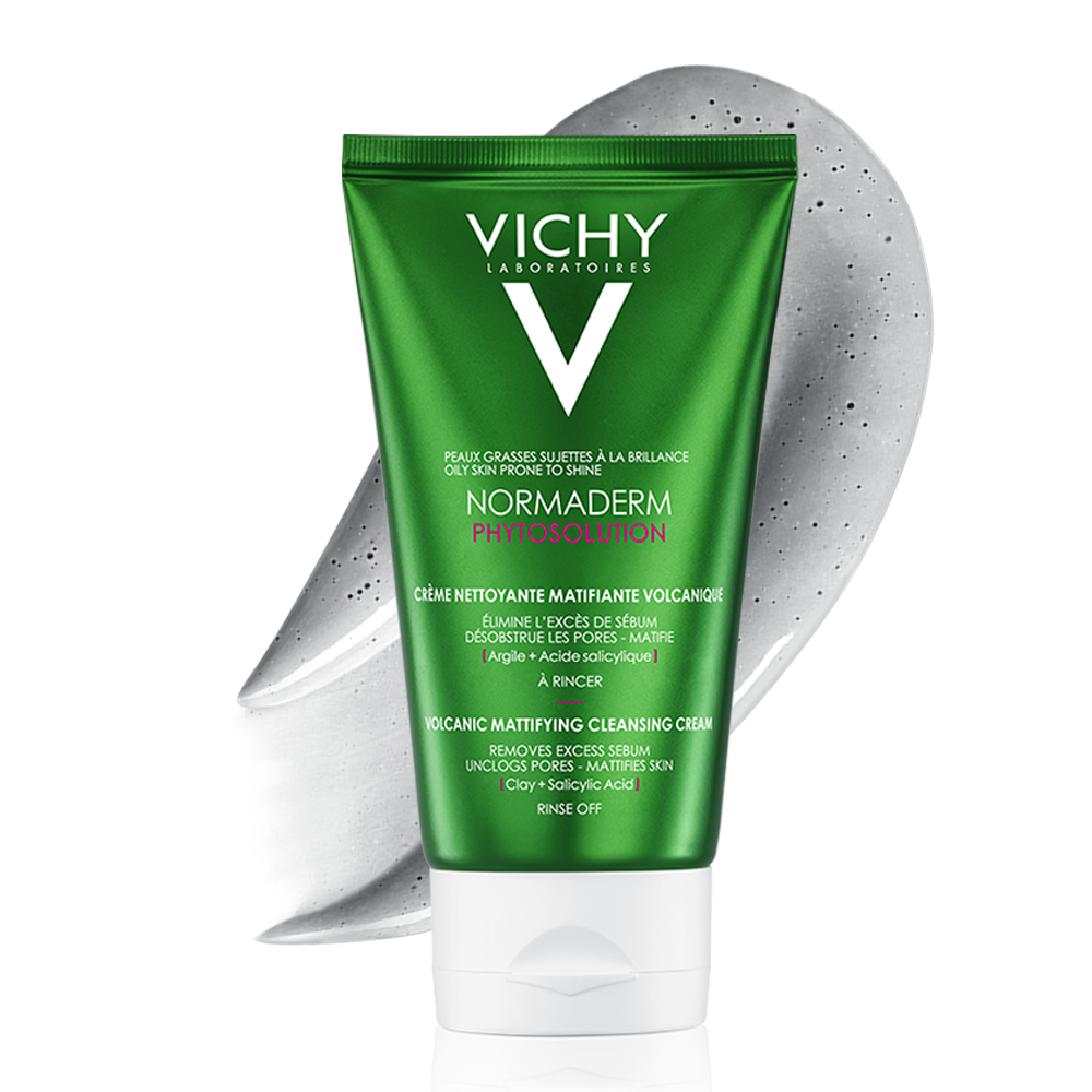 Sữa Rửa Mặt Tạo Bọt Vichy Normaderm Phytosolution Volcanic Mattifying Cleansing Cleanser 125Ml