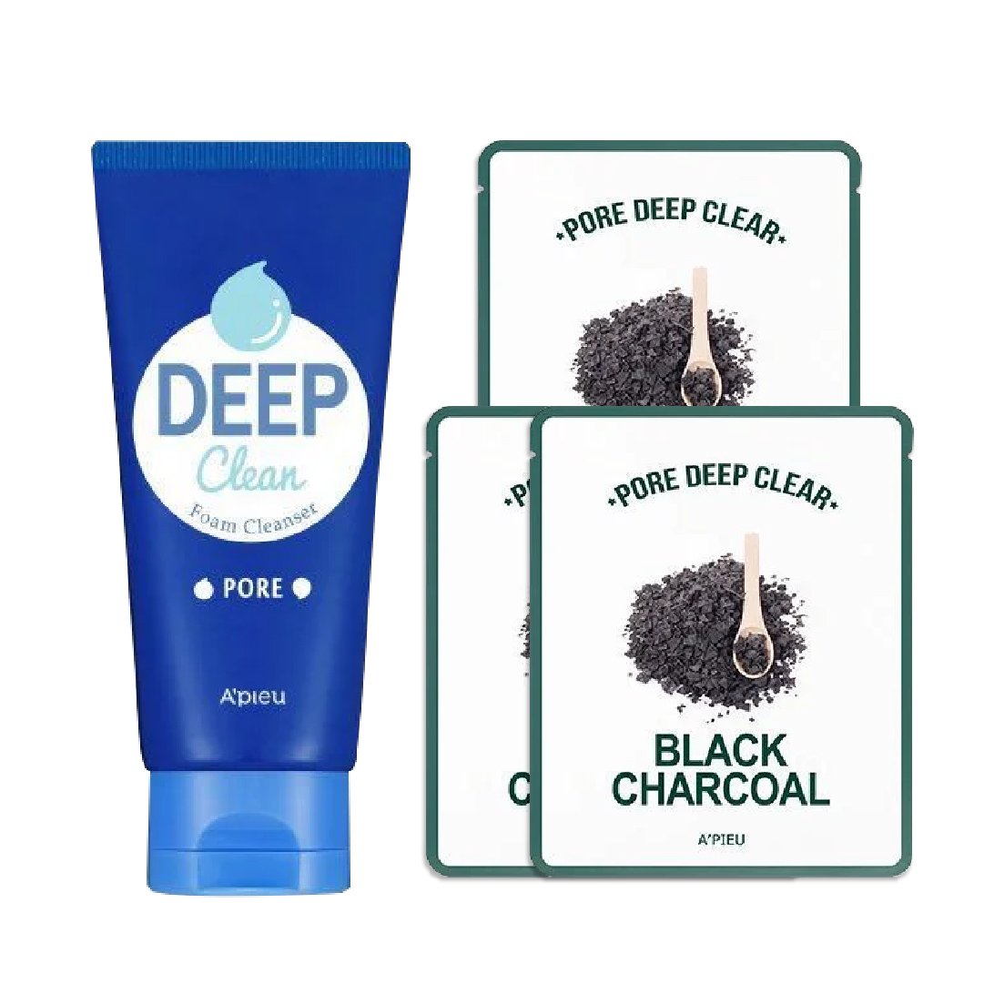 [Mua 1 Tặng 3] Combo Sữa Rửa Mặt Làm Sạch Sâu A'pieu Deep Clean Foam Cleanser 130Ml
