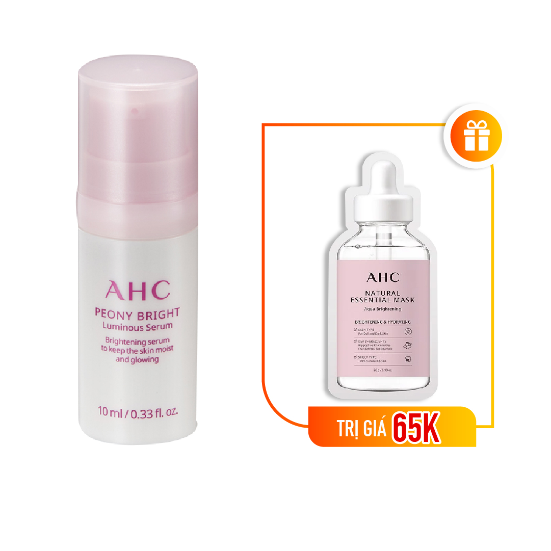 Combo Mặt Nạ Và Tinh Chất Dưỡng Sáng Da Ahc Ahc Peony Bright Luminous Serum 10Ml