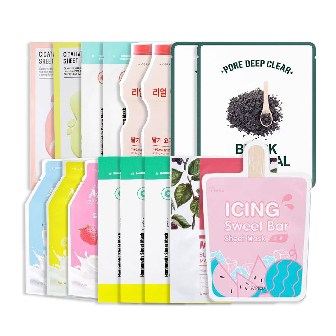 Combo Mix 16 Mặt Nạ Cấp Nước Dưỡng Ẩm Mềm Da A'pieu