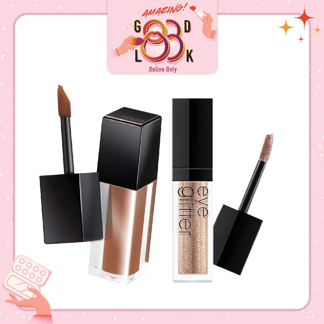Combo Màu Mắt & Son Tint Hiệu Ứng Bóng A'pieu Color Lip Stain Gel Tint Br01 Behind