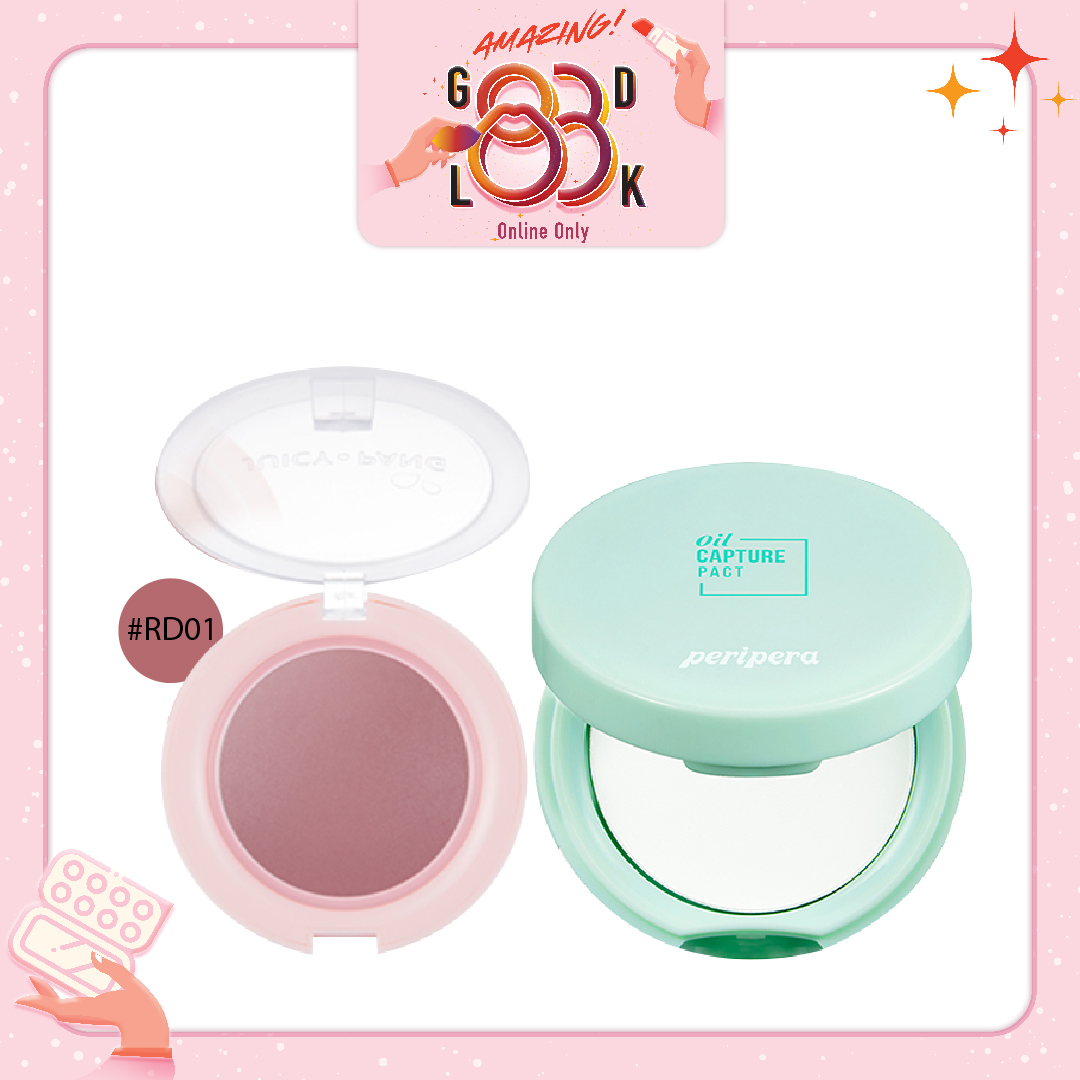 Combo Phấn Phủ & Má Hồng Dạng Kem Hiệu Ứng Căng Mượt A'pieu Juicy - Pang Jelly Blusher Rd01