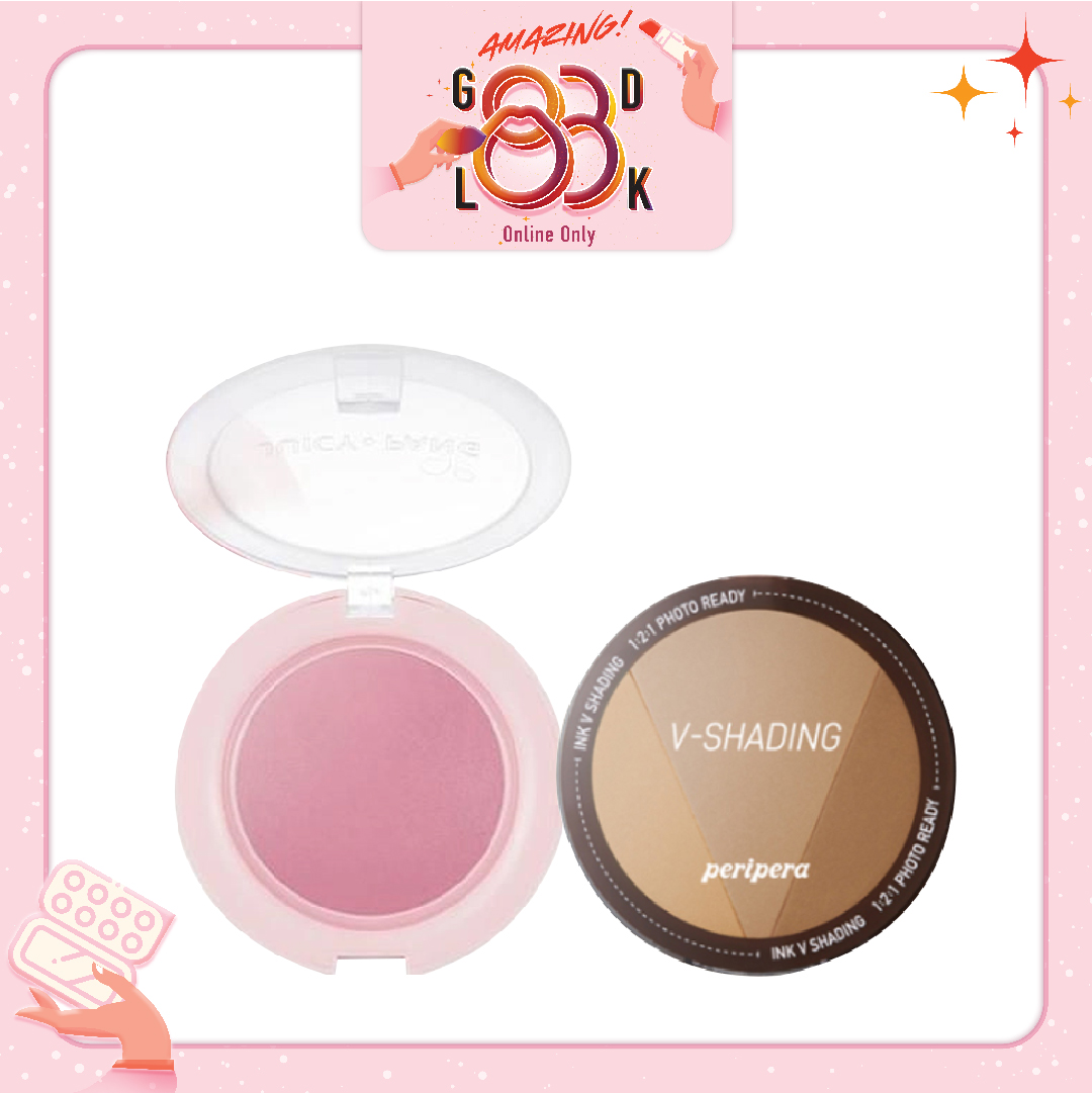 Combo Phấn Tạo Khối & Má Hồng Dạng Kem Hiệu Ứng Căng Mượt A'pieu Juicy - Pang Jelly Blusher Vl01