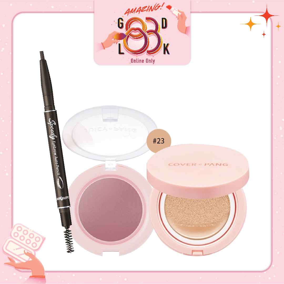 Combo Phấn Nước Tạo Hiệu Ứng Căng Bóng A'pieu Cover - Pang Glow Cushion [No.23] (3Pc)