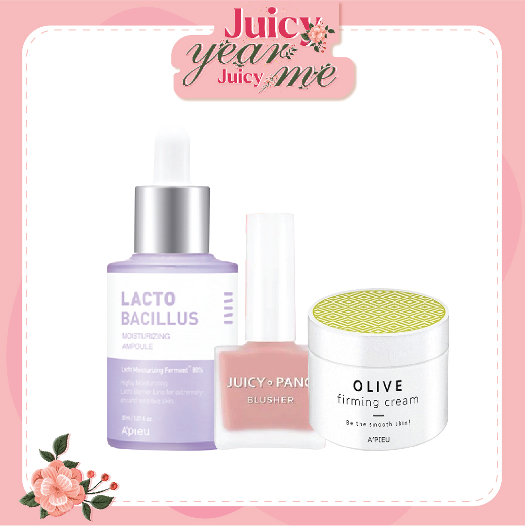 Combo Má Hồng Dạng Nước & Tinh Chất Dưỡng Ẩm A'pieu Lactobacillus Moisturizing Ampoule 30Ml