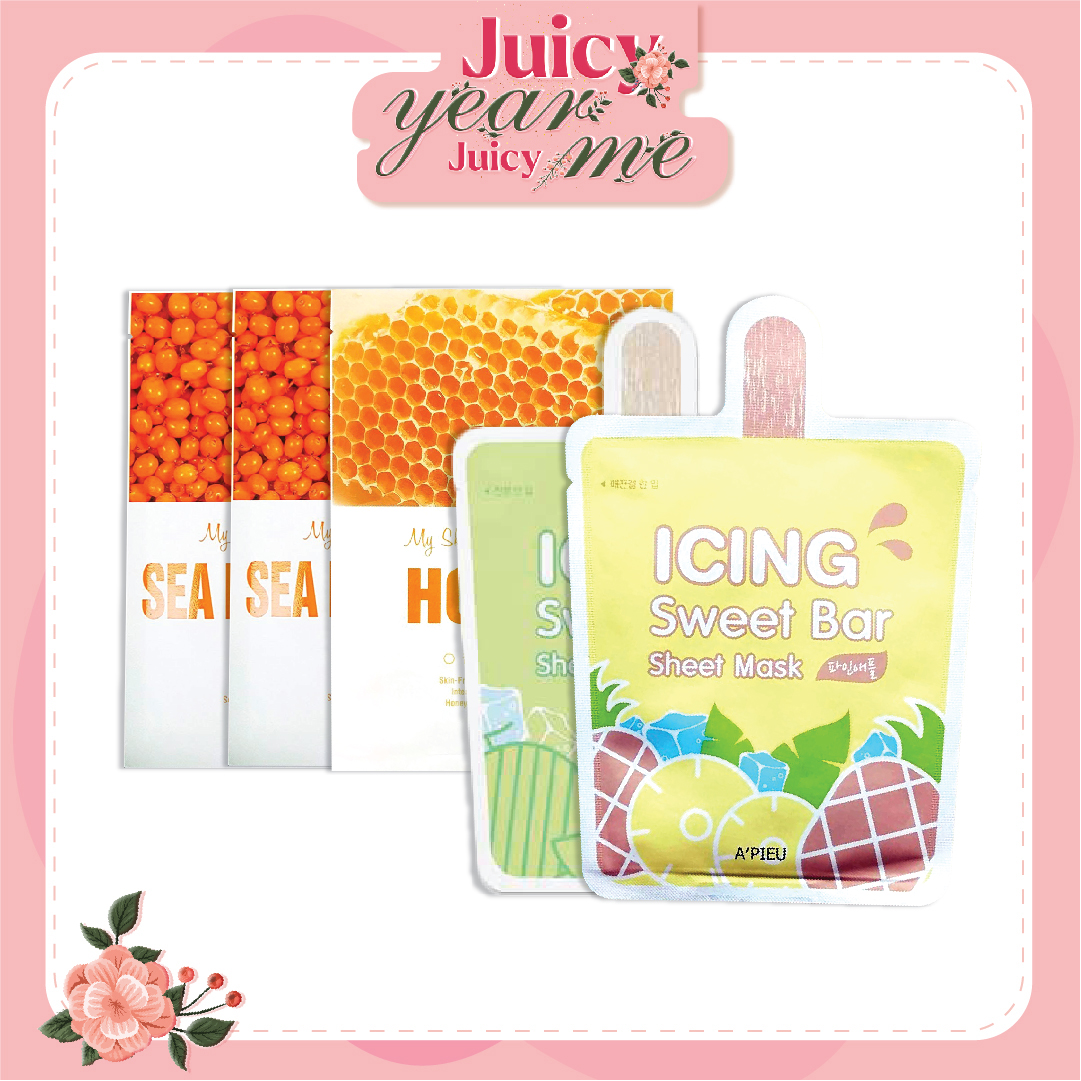 Combo 05 Mặt Nạ Giấy Cấp Ẩm, Sáng Mịn Da A'pieu My Skin Fit Sheet
