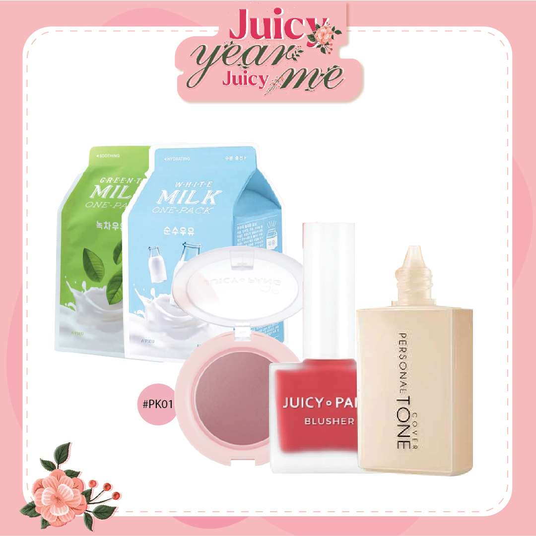 Combo Má Hồng Dạng Kem Hiệu Ứng Căng Mượt A'pieu Juicy - Pang Jelly Blusher (5Pc)
