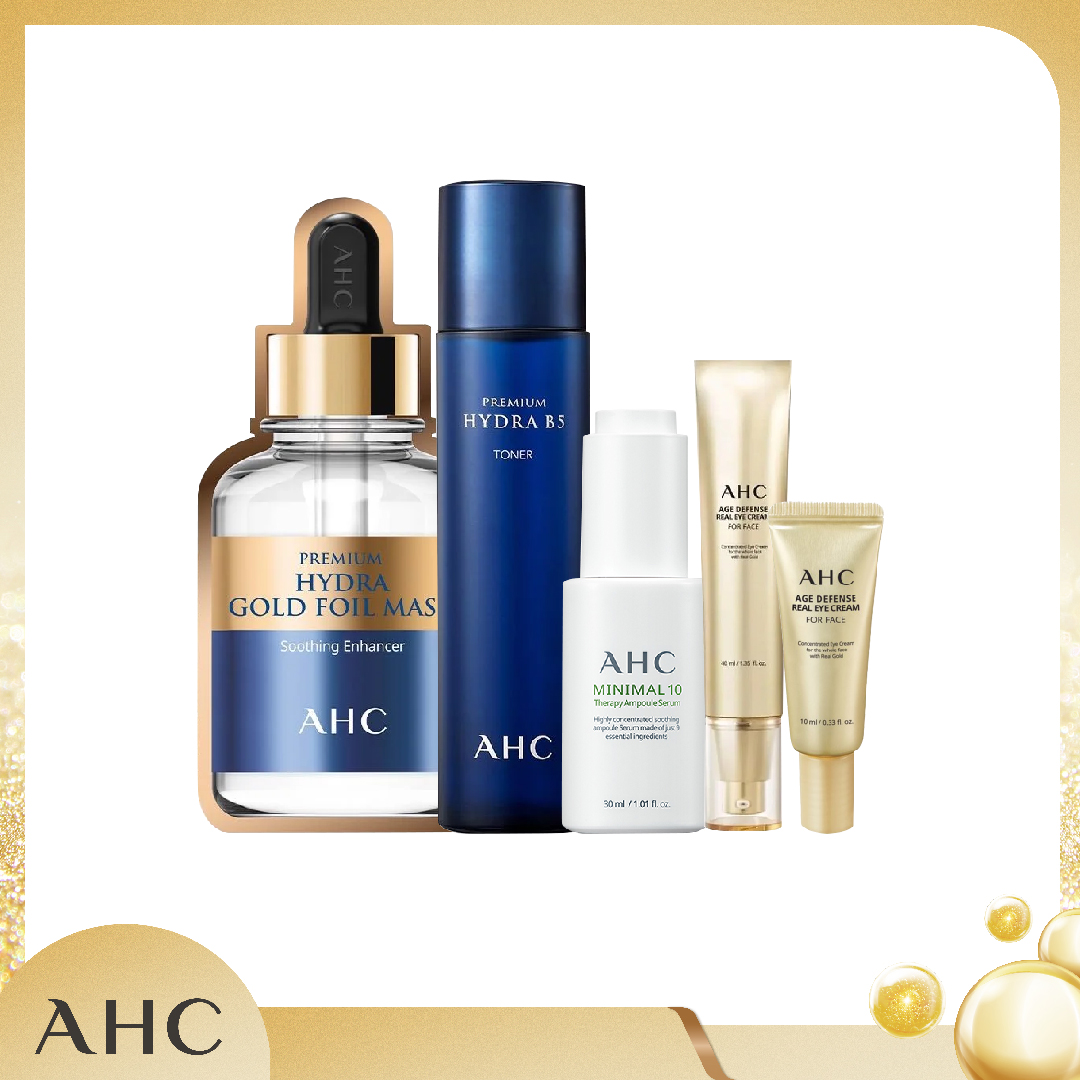 Combo Tinh Chất Làm Dịu Da & Kem Dưỡng Mắt Trẻ Hóa Ahc Age Defense Real Eye Cream For Face