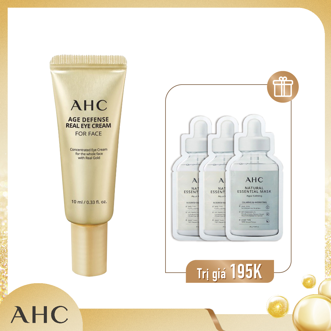 (Dịu Nhẹ Da) Combo Kem Dưỡng Mắt Chống Lão Hóa Ahc Age Defense Real Eye Cream For Face