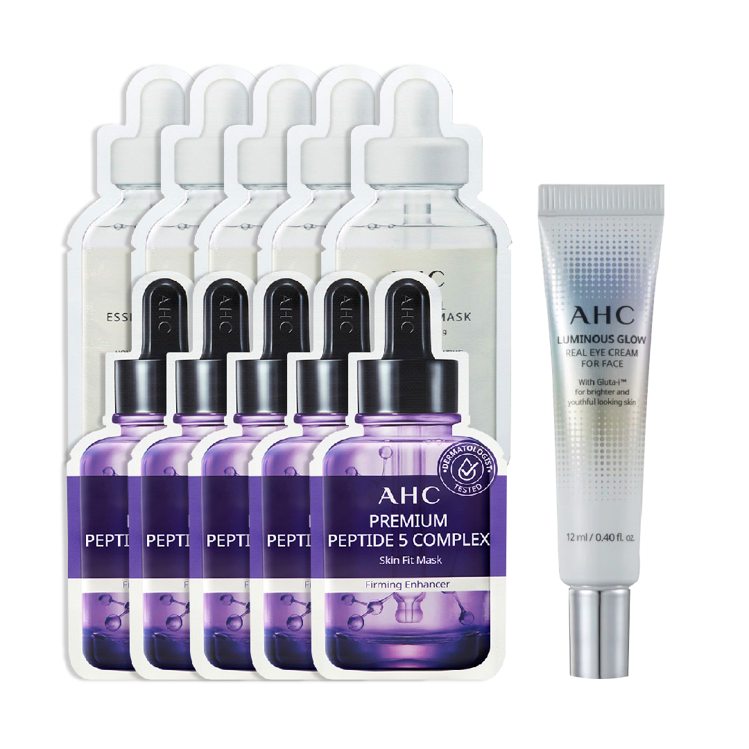 Combo 10 Mặt Nạ Ahc Premium Peptide & Natural Essential Mask (Tặng Kem Mắt)