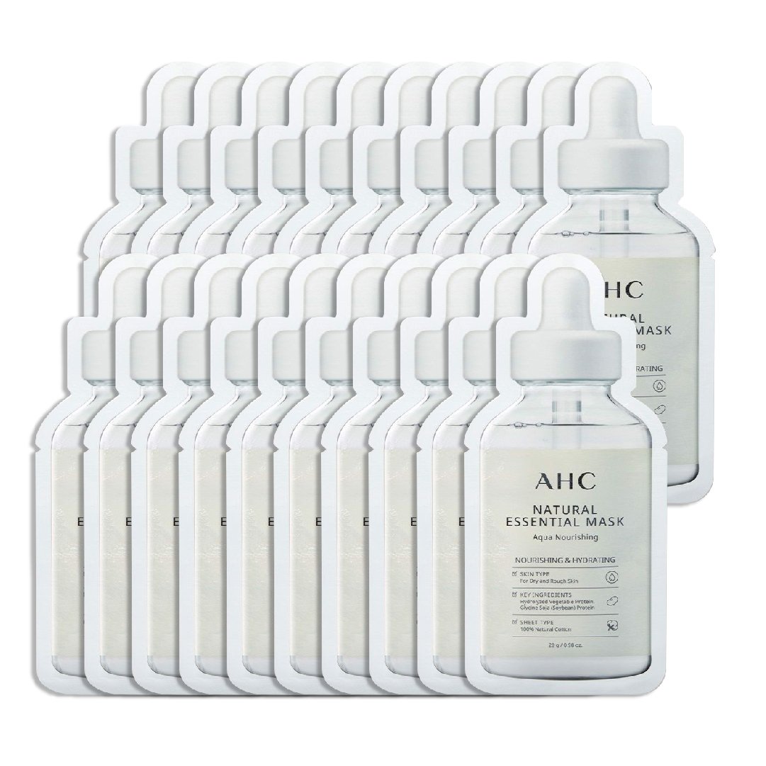 Combo 20 Mặt Nạ Giấy Làm Mềm Da Ahc Natural Essential Mask Aqua Nourishing 28G