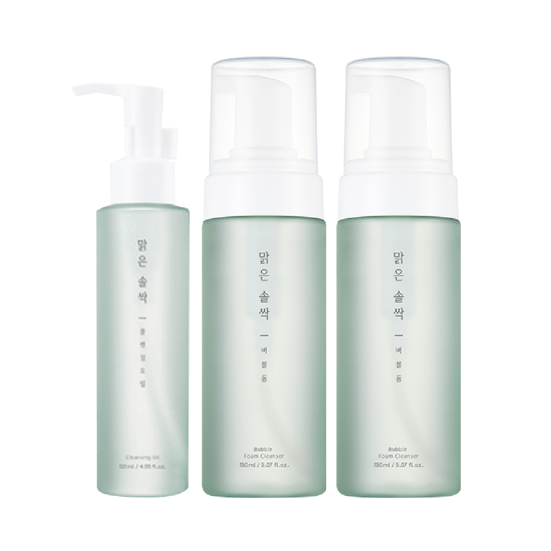 Combo Dầu Tẩy Trang Và Sữa Rửa Mặt Tạo Bọt A'pieu Pure Pine Bud (3Pcs)