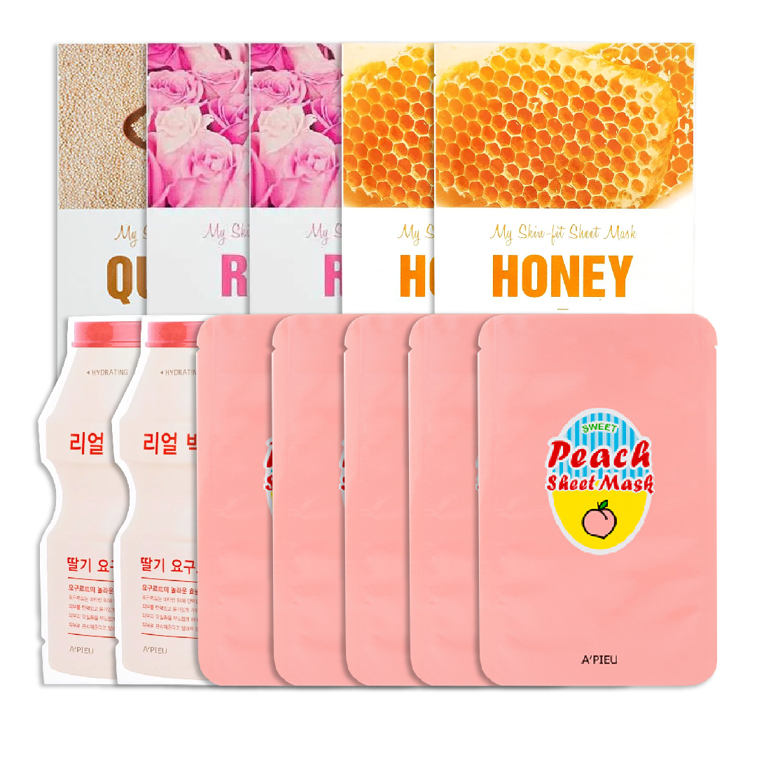 Combo Mix 10 Mặt Nạ Cấp Ẩm Làm Sáng Da A'pieu My Skin Fit & Big Yogurt One - Bottle (Nhiều Loại)