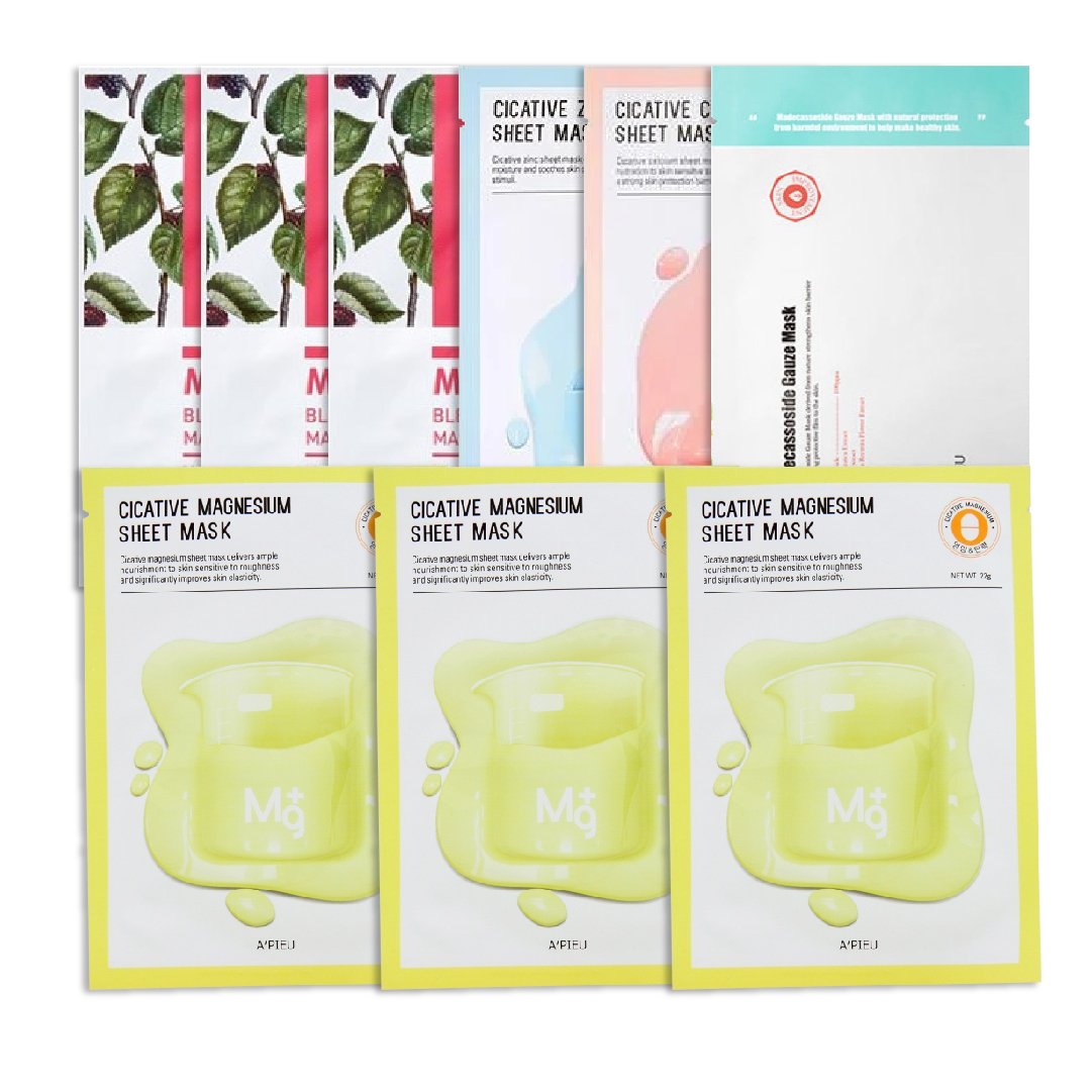 Combo Mix 10 Mặt Nạ Dưỡng Ẩm Làm Sáng Da A'pieu Mulberry Blemish Ampoule & Cicative & Madecassoside (Nhiều Loại)