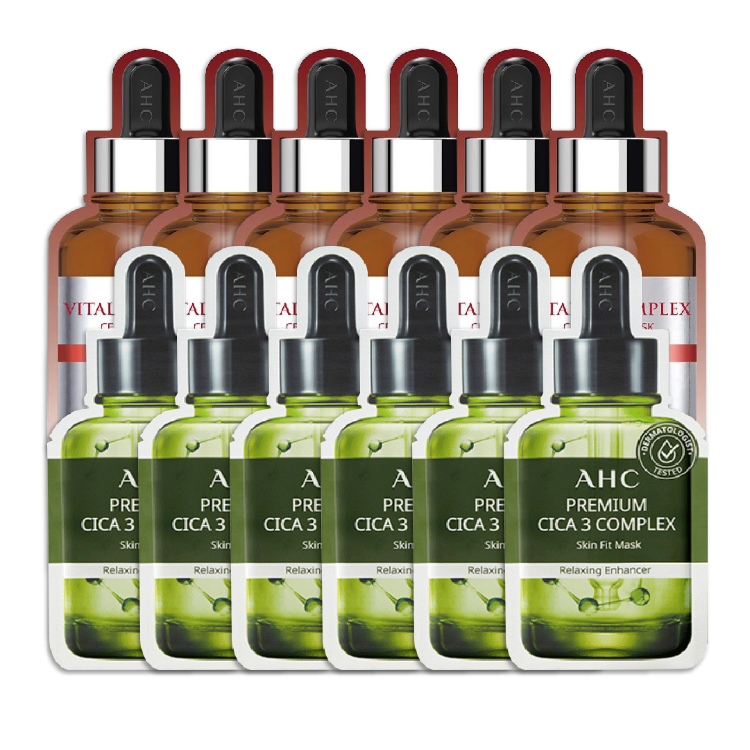 Combo 6 Mặt Nạ Giấy Làm Sáng Da Ahc Premium Vital C Complex Cellulose Mask (Tặng 6 Mặt Nạ Phục Hồi Da Ahc Premium Cica - 3)