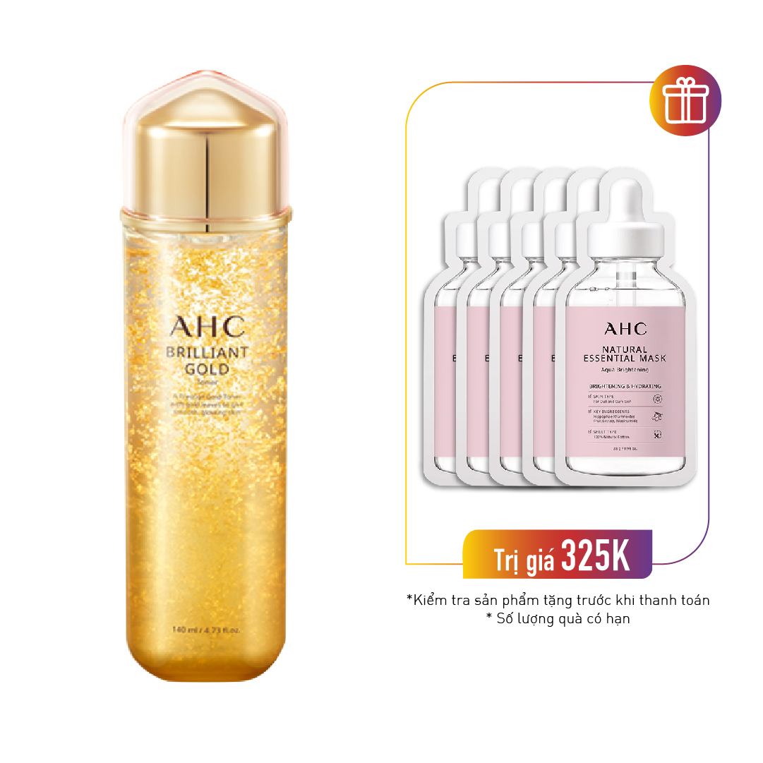 Nước Cân Bằng Chống Lão Hóa Chuyên Sâu Vàng 24K Ahc Brilliant Gold Toner 140Ml