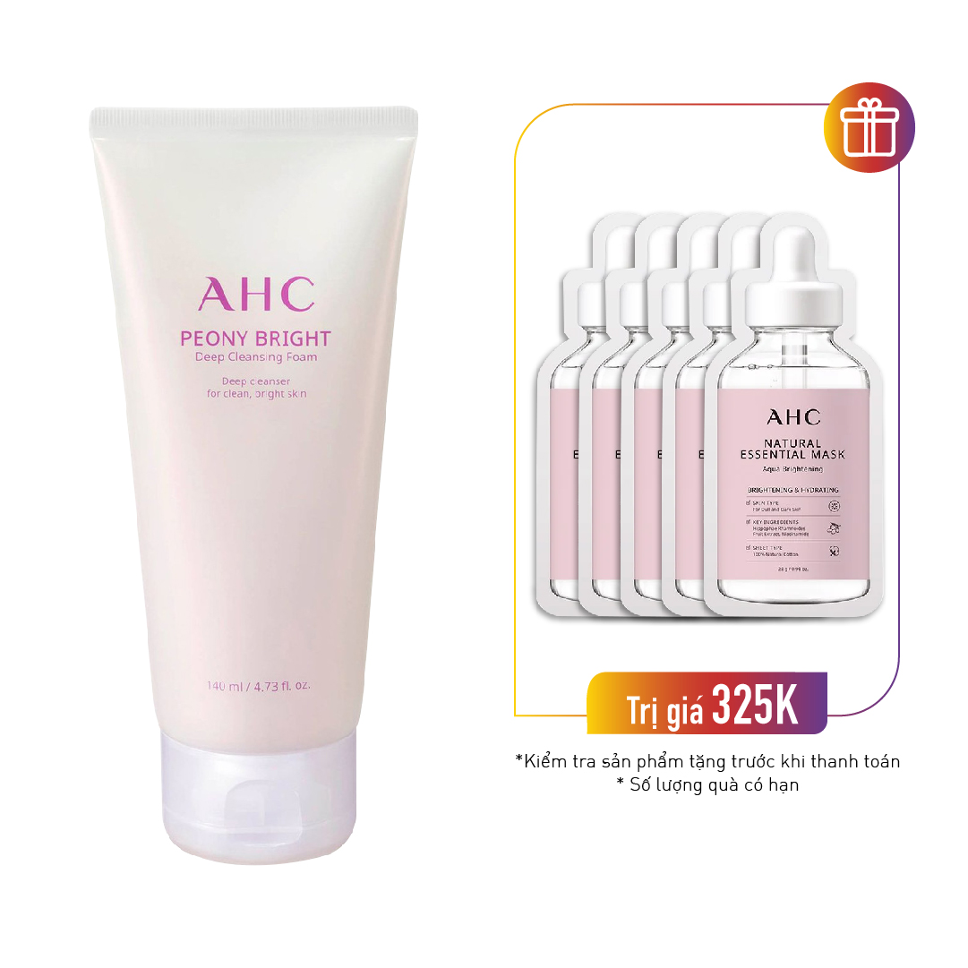 Sữa Rửa Mặt Làm Sáng Da Ahc Peony Bright Deep Cleansing Foam 140Ml