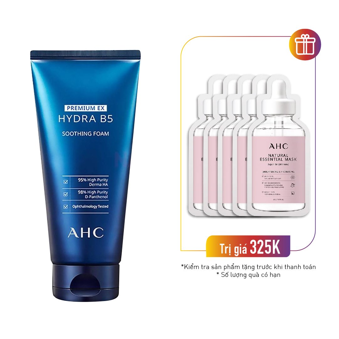 Sữa Rửa Mặt Cấp Ẩm Ahc Premium Ex Hydra B5 Soothing Foam 180Ml