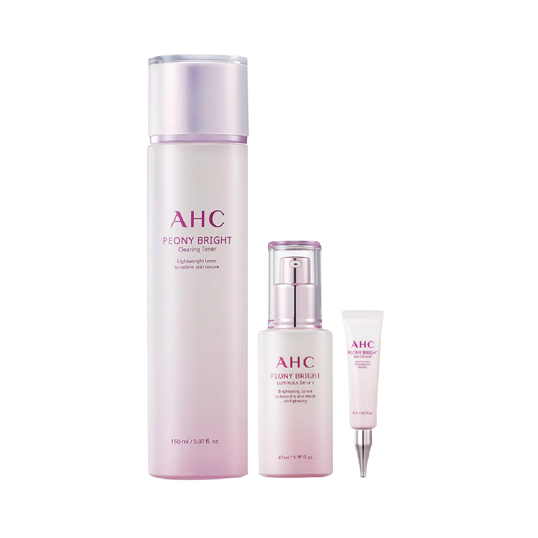 Combo Dưỡng Trắng Da Ahc Peony Bright (Tinh Chất Luminous Serum 40Ml + Tinh Chất Spot Corrector 20Ml) - Tặng 1 Nước Cân Bằng Sáng Da Ahc Peony Bright 150Ml