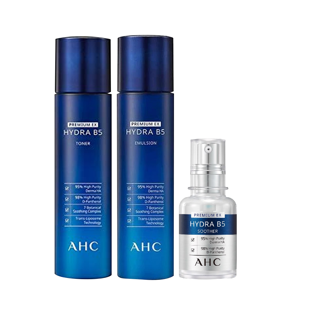 Combo Dưỡng Cấp Ẩm Chuyên Sâu Ahc Premium Ex Hydra B5 (Sữa Dưỡng 140Ml + Tinh Chất 30Ml - Tặng Nước Cân Bằng 140Ml)