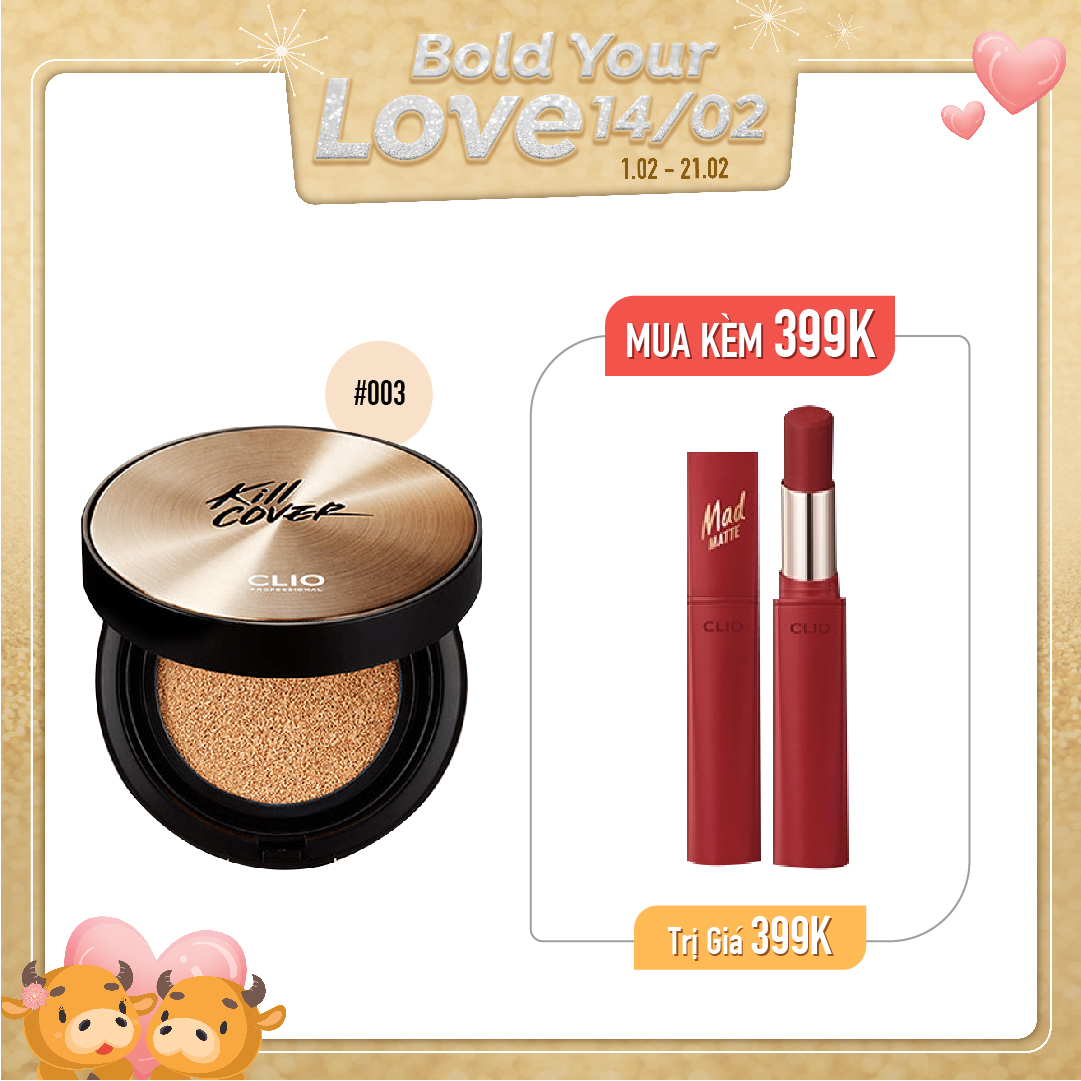 Combo Phấn Nước & Son Thỏi Hiệu Ứng Lì Nhẹ Clio Mad Matte Stain Lips 10 Burnt Burgundy