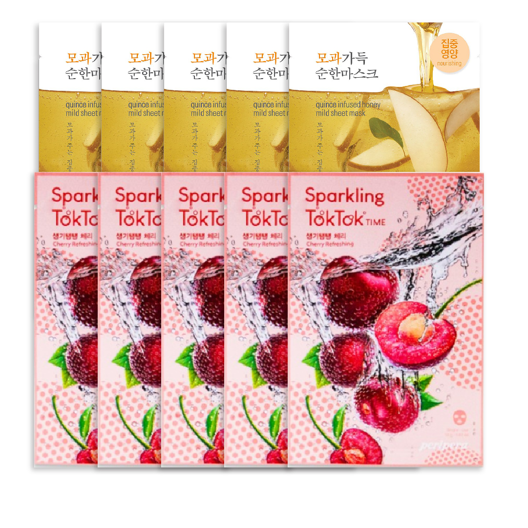 Combo 5 Mặt Nạ Giấy Nuôi Dưỡng Da Goodal Quince Infused Honey Mild Sheet Mask (Tặng 5 Mặt Nạ Đào Peripera Sparking Toktok)
