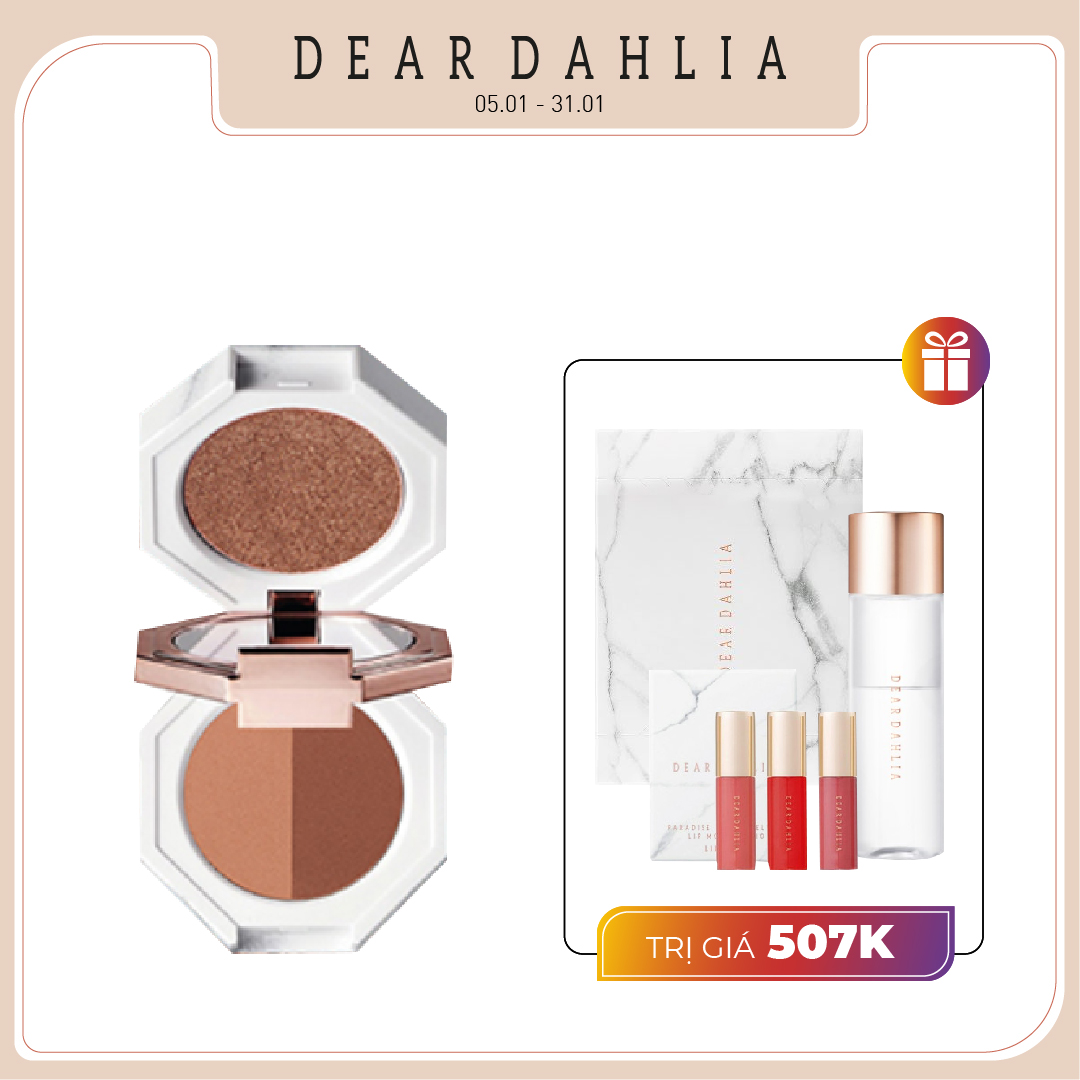 Combo Màu Mắt Ánh Nhũ Dear Dahlia Paradise Dual Palette [Mix] Eye Shadow Trio - Coco Delight