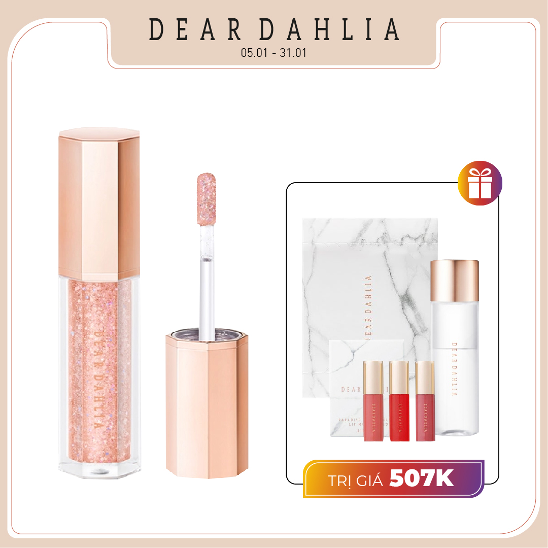 Combo Màu Mắt Ánh Nhũ Lấp Lánh Dear Dahlia Paradise Shine Eye Sequins  - Love Drunk