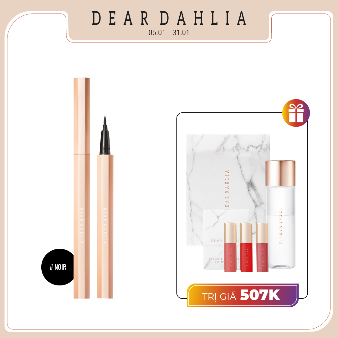 Combo Bút Kẻ Viền Mắt Dear Dahlia Paradise Dream Precision Pro Liquid Eyeliner Noir 0.5Ml (4Pc)