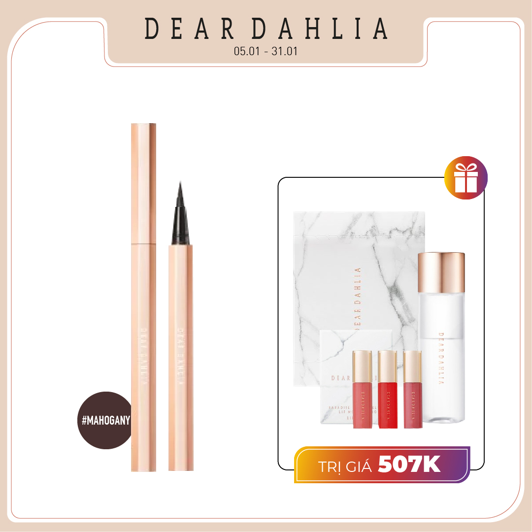 Combo Bút Kẻ Viền Mắt Dear Dahlia Paradise Dream Precision Pro Liquid Eyeliner -  Mahogany