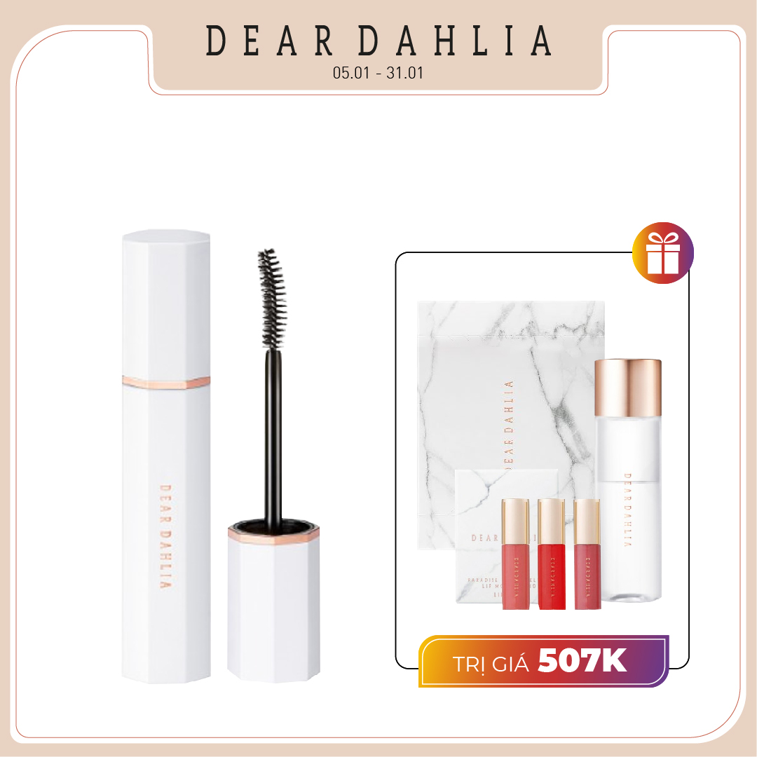 Combo Mascara Làm Cong Dày Mi Dear Dahlia Paradise Dream Volume & Long Lash Mascara -  Noir