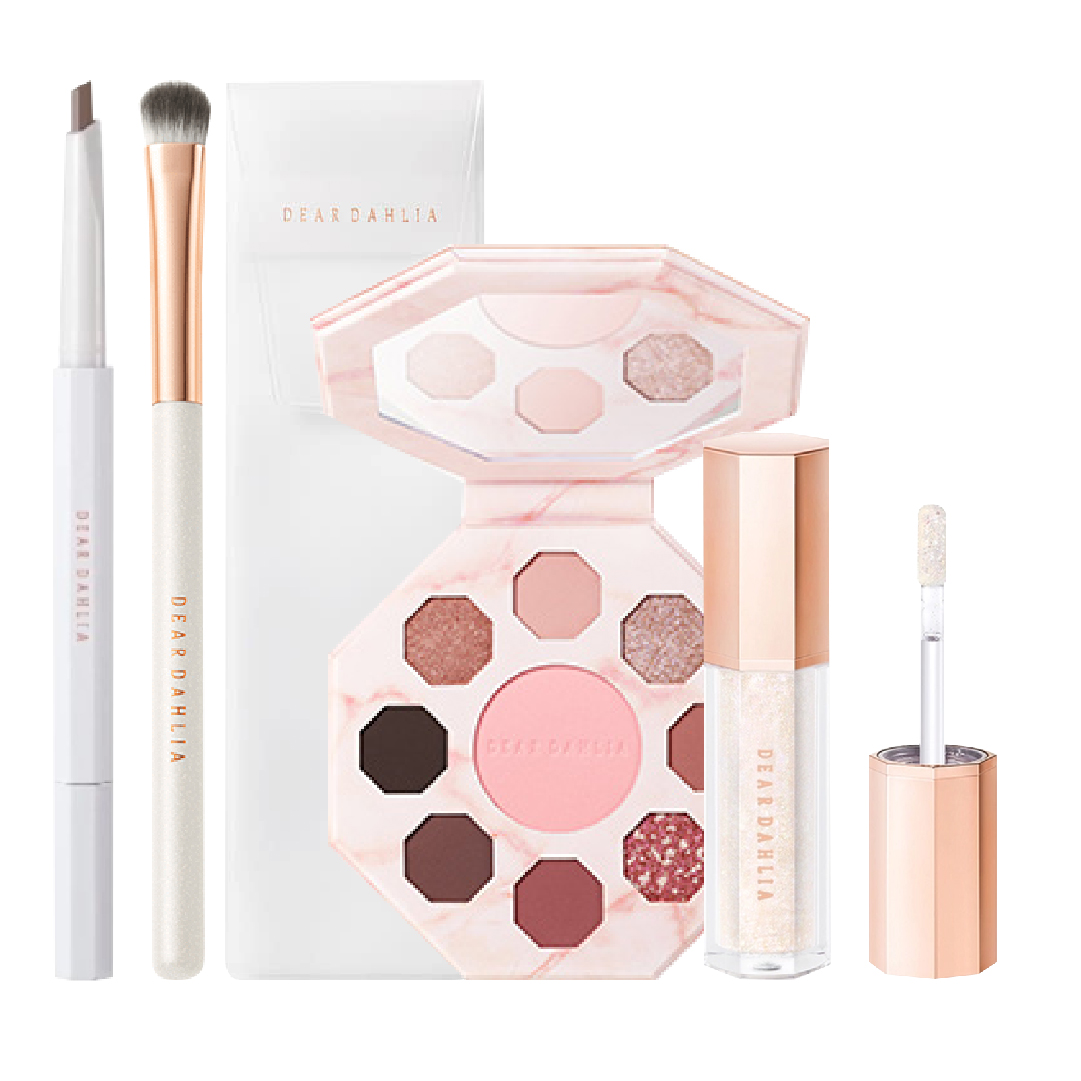 (Sắc Hồng Đất Chủ Đạo) Combo Màu Mắt Ánh Nhũ & Bảng Màu Mắt Đa Hiệu Ứng Dear Dahlia Secret Garden Palette