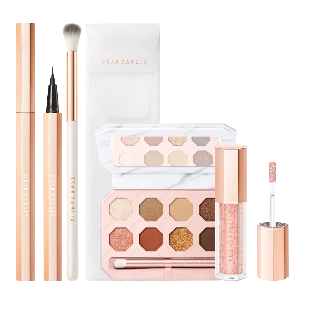 (Tone Vàng Lạnh) Combo Bảng Màu Mắt Ánh Nhũ Dear Dahlia Mesmerizing Moment Collection Palette