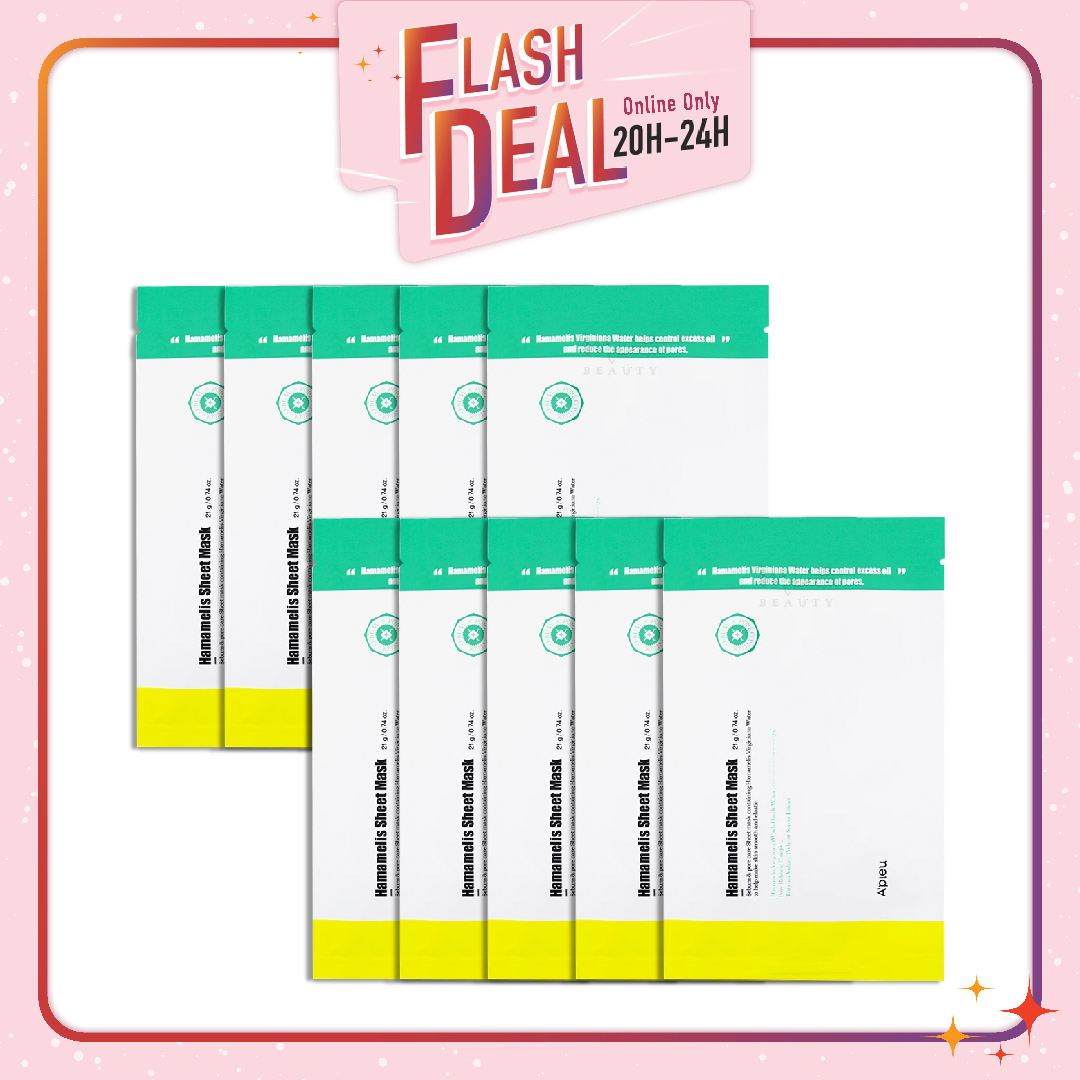 [Fs 8.3] Set 10 Mặt Nạ Giấy Chăm Sóc Lỗ Chân Lông A'pieu Hamamelis Sheet