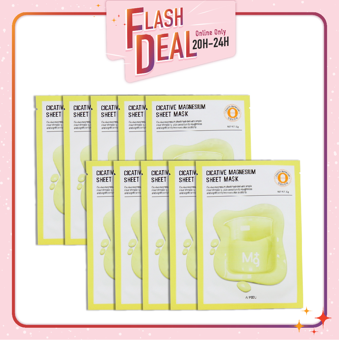 [Fs 8.3] Set 10 Mặt Nạ Giấy Dưỡng Ẩm A'pieu Cicative Magnesium Sheet