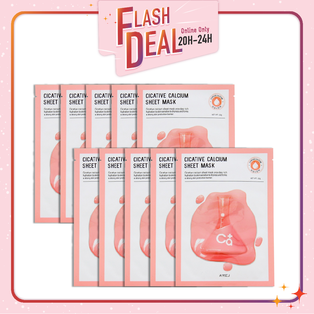 [Fs 8.3] Set 10 Mặt Nạ Giấy Cấp Nước A'pieu Cicative Calcium Sheet