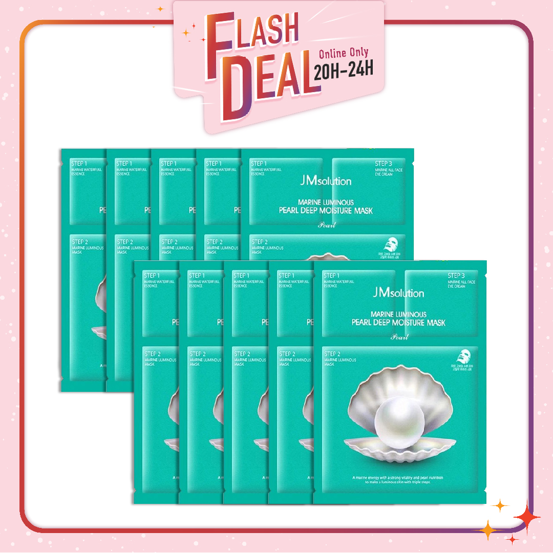 [Fs 8.3] Set 10 Mặt Nạ Làm Săn Chắc Sáng Da Jmsolution Marine Luminous Pearl Deep Moisture